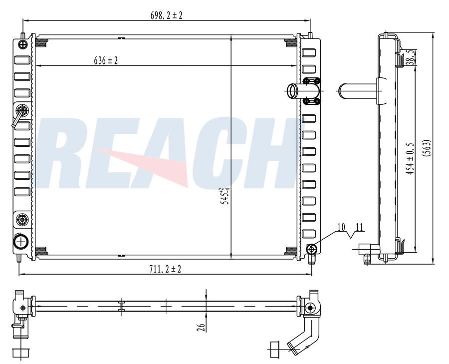 2010 INFINITI FX50 5.0 L RADIATOR REA41-13079A