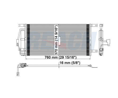 2002 BUICK RENDEZVOUS 3.4 L CONDENSER REA31-3050P