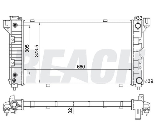 1999 PLYMOUTH VOYAGER 3.0 L RADIATOR REA41-1850A