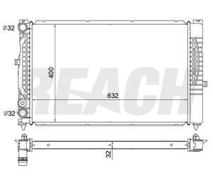 1999 AUDI A4 QUATTRO 1.8 L RADIATOR REA41-2192A