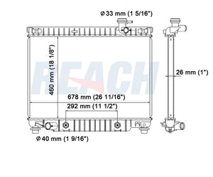 2005 ISUZU ASCENDER 4.2 L RADIATOR REA41-2458A